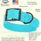 Dogline Biothane Waterproof Dog Collar Strong Coated Nylon Webbing with Black Hardware Odor- Proof for Easy Care Easy to Clean High Performance Fits Small Medium or Large Dogs, Sky Blue