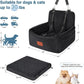 Dog Car Seat for Small Dogs Under 30lbs, Washable Pet Travel Car Bed with Memory Foam,Fully Detachable Cover,2 Storage Pockets & Safety Leash,Non-Slip Bottom(Black)