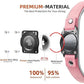 AirTag Dog Collar - Leather Dog Collar with Air Tag Holder | IPX8 Waterproof, Reflective, High - End, Adjustable Soft Padded | Dog GPS Tracker Collars Fit for Medium Large Dogs (Rose, XL)