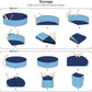 Jasonwell Foldable Dog Pool Collapsible Hard Plastic Swimming Pool Portable Kiddie/Pet Pool Doggie Wading Pool Bath Tub for Puppy Small Medium Large Dogs Cats and Kids 71"