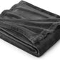 Bedsure Fleece Blanket Twin Size Dark Grey - 300GSM Lightweight Plush Fuzzy Cozy Soft Warm Blanket for Bed, Sofa, Couch, Travel, Camping, 60x80 inches