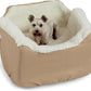 Snoozer Lookout I Car Seat - Dog Car Seats for Small Dogs, Puppy Booster Bed for Small & Medium Sized Pets Up to 25 Lbs, Elevated, Washable - Medium, Birch Diamond