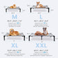 Heeyoo Elevated Dog Bed, Cooling Raised Pet Cot with Chew Proof Washable Breathable Mesh and Metal Frame, Portable Dog Cot Bed with No-Slip Feet for Outdoor or Indoor Use