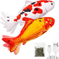 TOOGE 2 Pack 9" Floppy Fish Cat Toys with SilverVine and Catnip for Indoor Cats for Small Dogs Interactive Automatic Flopping Fish Cat Kicker Toys for Cats Puppy Small Dog