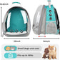 Lollimeow Cat Carrier Backpack, Bubble Expandable Backpack Carrier, Pets and Small Dogs,Airline-Approved, Designed for Travel, Hiking, Walking & Outdoor Use (Front Expandable-Green)