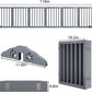 Dog Gate for Stairs 37-110" Wide, Fully Assembled Foldable Dog Gates for Doorways House, Freestanding Pet Gates for Dogs, Doogie Puppy Fence Gate