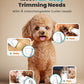 oneisall Quiet Dog Grooming Kit 4 in 1, LED Light Dog Nail Grinder, 2000mAh Pet Grooming Clippers Paw Trimmer for Paw, Nail, Face, Ears, Legs, Body with Storage Bag