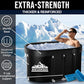 XL Ice Bath Tub For Athletes - 129 Gallon Oval Shaped Durable Frame - Recovery Cold Plunge & Cold Water Therapy - Portable Build - Easy Installation - Includes Two Collapsible Ice Molds & Thermometer