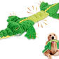 Large Squeaky Alligator Dog Toys, Interactive Puppy Toys with Crinkle Paper, Pull Tug of War Dog Toy, Plush Dog Chew Toys for Small, Medium, Large Breed