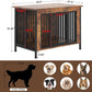 EasyCom 39.96" XL Wooden Large Dog Crate Furniture for Medium and Large Breed, Chew-Resistant Dog Kennel Furniture Indoor with 2 Doors and 3.94" Raised Feet, as TV Stand, End Table, Crate Table