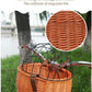 Bike Pet Basket, Wicker Bike Basket for Small Dogs Cats Pet Carrier Front Basket with Wire Mesh Cover and Lid, Wicker Basket for Dogs and Cats, Rattan Storage Basket, 11.81 * 9.84 inch (B)