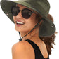FURTALK Womens Sun Hat with Ponytail Hole Beach Hiking Summer Wide Brim UPF 80+ Outdoor Protection Foldable Bucket Hat
