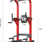SogesHome Adjustable Pull Up Bar & Dip Station, Heavy Duty 500LB Capacity Multifunctional Home Gym Fitness Equipment for Strength Training, Push Up Stand for Arm, Back, Core & Full Body Workout