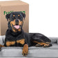 Furhaven Orthopedic Dog Bed for Large Dogs w/ Removable Bolsters & Washable Cover, For Dogs Up to 95 lbs - Plush & Suede Sofa - Gray, Jumbo/XL