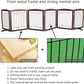 ZJSF Freestanding Dog Fence Indoor, Foldable Dog Gate for Doorways, Stairs or Hallways, Sturdy Wood Extra Wide Pet Gate with Support Feet for The House, Brown, 32 "Height-6 Panels