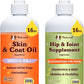Natural Dog Company Healthy Joints, Skin and Coat Bundle for Dogs, Includes (1) Bottle Natural Dog Company Skin and Coat Oil, (1) Bottle Liquid Glucosamine, Food Topper, Dog's Fish Oil Supplement