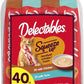 New! Delectables Squeeze Up Variety Pack, Creamy Squeezable Puree, Lickable Wet Cat Treats, Grain-Free, No Added Fillers, 0.5 Ounces Tube, 40 Tubes Total