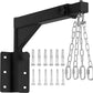 Adjustable Heavy Duty Bag Hanger,Wall Mount Punching Bag Hanger,Thickened Steel Plate and Stainless Steel kit for Home Gym Indoor Outdoor (Supports up to 900Ib)