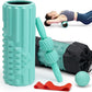 5 in 1 Foam Roller Set, High Density Fitness Exercise Foam Roller for Deep Tissue Muscle Massage, Massage Roller, Massage Ball, Resistance Band, for Whole Body(Tiffany Green)
