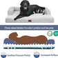Orthopedic Dog Beds for Large Dogs, Waterproof Dog Beds, Memory Foam Dogs Couch Beds, Comfy Bolster Pet Bed with Removable Washable Cover, Nonskid Bottom (Large,Grey White)