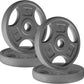 Yes4All Standard 1-Inch Grip Weight Plates, Cast Iron with Multiple Sizes from 2.5 lb to 35 lb for Strength Training, Weightlifting & Muscle Toning