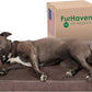 Furhaven Orthopedic Dog Bed for Large/Medium Dogs w/ Removable Bolsters & Washable Cover, For Dogs Up to 55 lbs - Faux Fur & Velvet Sofa - Driftwood Brown, Large