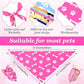Abbylike 200 Pcs Paw Print Dog Bandanas Bulk Soft Triangle Scarves for Pets Party Costume Doggie Walking Photo Props Bibs for Pets Shops Grooming Groomers Adoption Events Halloween Party Gifts