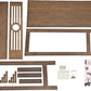 Console Table with Storage Shelves, 2 Tiers L 40.1” Narrow Sofa Table with Drawers, Bamboo Entryway Table for Small Spaces, Living Room Hallway Foyer Corridor Wood Entry Table