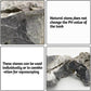 PINVNBY Natural Seiryu Stones, Aquariums Slate Stone Decorative Rocks for Fish Tank, Terrariums, Paludarium, Vivariums, Reptile and Amphibian Enclosures, Aquascaping (4.5lb)