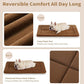 Made4Pets Dog Crate Pad Bed for Large Dogs, Washable & Reversible, Anti-Slip Kennel Mat for Cozy Sleeping, Soft Fluffy Dog Bed for Indoor & Outdoor Use, 41"x29", Brown
