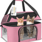 Soft-Sided Cat Carrier Bag Backpack Portable Breathable Collapsible Pet Carrier for Cats Kitten Puppy Small Dogs - Pink