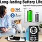 Casfuy Smart 6-Speed Dog Nail Grinder - 50% More Power Pet Nail Grinder with 2 LED Lights Quiet Rechargeable Electric Dog Nail Trimmers File Toenail Grinder for Large Medium Small Dogs & Cats (White)