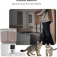 Automatic Cat Feeder for 2 Cats - 8L/34 Cups Large Capacity Auto Food Dispenser with LCD Screen, 2 Food Trays, Timed Cat Feeder, Up to 50 Portions 6 Meals Per Day, Keep Fresh, White