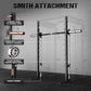 M21 Smith Machine, Multi-Function Power Cage with Dual Pulley Cable Crossover System, 2000LBS All-in-One Squat Rack with Smith Bar and Attachments