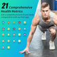 Smart Body Composition Scale – 8‑Electrode Dual‑Frequency BIA · 21 Body Metrics · 400 lb· App Sync (Fitdays, Apple Health,Google Fit) · Auto Recognition · 5 mm Tempered‑Glass Stable Platform