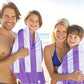 JML Personalized Beach Towel with Name, Custom Cabana Stripe Beach Towel, Customized Microfiber Pool Towel, Quick Dry & Absorbent Swim Towel for Adult,Mother's Day, Birthday, Summer Holiday,Vacation
