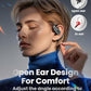 Open Ear Earbuds Bluetooth Headphones Wireless - 80Hrs Playtime Wireless Earbuds with IPX7 Waterproof Touch Control Earphones Sport with 18.2mm Drivers Stereo Sound Bluetooth 6.0 for Running Fitness