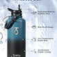 Trebo Water Bottle Insulation 87 oz, Vacuum Stainless Steel Water Jug (Keep Cold for 48 Hrs), LeakProof & Non-BPA, Water Flask with Paracord Handle & Straw Spout Lids, Indigo/Black