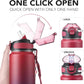 Enerbone 32 oz Insulated Water Bottle, Stainless Steel Bottle with Carrying Strap, Double-Wall Vacuum Insulation Design, Leakproof Sports Bottle with Straw, Keep Drinks Cold or Hot for Hours
