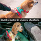 PHOEPET No Pull Dog Harness, Unique Colors Reflective Adjustable Dog Vest, with Soft Training Handle Metal Clips for Small Medium Large Dogs (Dark Green Base & Red Straps,L)