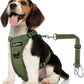 Dog Seat Belt Harness for Car, Dog Car Harness Adjustable Mesh Breathable & Dogs Seatbelt Safety Tether with Elastic Bungee for Small Medium Large Pets(Army Green, S)