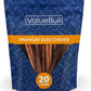 ValueBull Bully Sticks for Small Dogs, Thin 12 Inch, 25 Count - All Natural, Grass Fed, Single Ingredient, Long Lasting Dog Treats