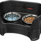 Neater Pet Brands Neater Feeder Deluxe Mess Proof Dog Bowls Elevated for Medium Dogs 19-40 lbs, Made in USA, No Spill Raised Dog Food Bowl Stand Feeding Station, Food and Water Bowl Set, Black
