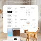 Rojeco 36Cups/8.5L WiFi Automatic Cat Feeder and Gravity Water Dispenser,Stainless Steel Bowls 2-in-1 Large Capacity 5L Food Dispenser with APP and 3.5L Water Fountain for Pets,Dogs,Puppies,Kittens