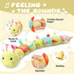 Baby Toys 0 to 12 Months, Musical Stuffed Animal Activity Soft Toys with Multi-Sensory Crinkle, Rattle and Textures, Infant Tummy Time Toys for Newborn Boys Girls, Caterpillar, Yellow