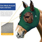 Harrison Howard Super Comfort Stretchy Fly Mask Large Eye Space with UV Protection Soft on Skin with Breathability Deep Green Full Size