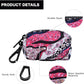 Petmolico Dog Poop Bag Holder Leash Attachment, Dog Waste Bag Dispenser Zippered Pouch, Fits Any Leash, Includes Free Roll of Poop Bags Dispenser - 2 Pack, Colorful Leopard