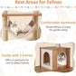 PETSITE 68 Inch Modern Tall Cat Tree for Indoor Cats, Multi-Level Wooden Cat Tree Tower with Sisal Scratching Posts, 3 Top Perches, Cat Condo, Comfy Hammock, Sisal Ramp, and Jingling Balls