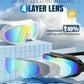 Rantizon Swim Goggles 2 Pack, Wide View Anti Fog&UV Swimming Goggles for Audlt, No Leaking Swim Glasses for Men Women Kids