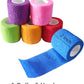 6 Pack 2" x 5 Yards Self Adhesive Bandage Wrap Breathable Cohesive Vet Wrap for Pets, Elastic Self-Adherent Tape for Sports, Wrist, Ankle (Mixed Colors)